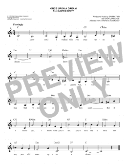 page one of Once Upon A Dream (Easy Lead Sheet / Fake Book)