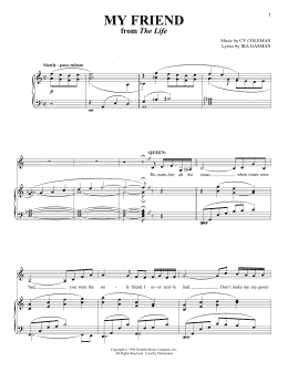 page one of My Friend (Vocal Duet)