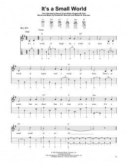 page one of It's A Small World (Banjo Tab)
