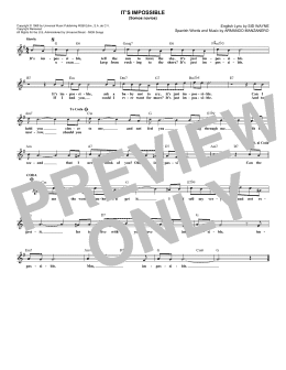 page one of It's Impossible (Somos Novios) (Lead Sheet / Fake Book)