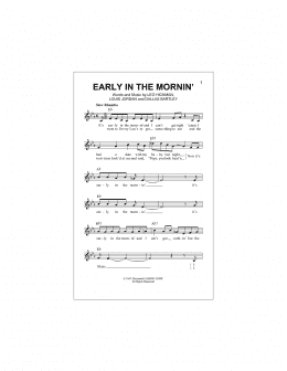 page one of Early In The Mornin' (Lead Sheet / Fake Book)
