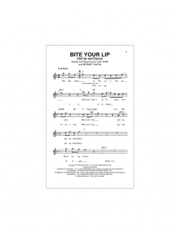 page one of Bite Your Lip (Get Up And Dance) (Lead Sheet / Fake Book)