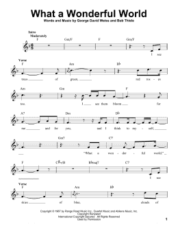 page one of What A Wonderful World (Pro Vocal)