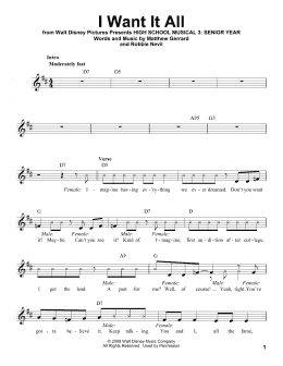 page one of I Want It All (Pro Vocal)