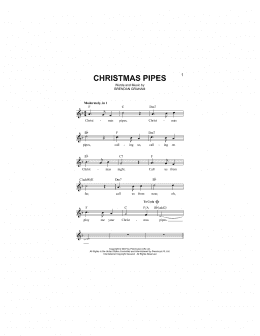 page one of Christmas Pipes (Lead Sheet / Fake Book)
