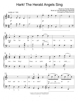 page one of Hark! The Herald Angels Sing (arr. Phillip Keveren) (Educational Piano)