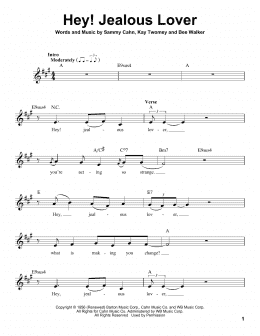 page one of Hey! Jealous Lover (Pro Vocal)