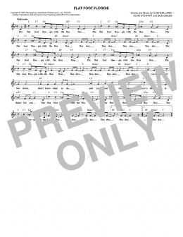 page one of Flat Foot Floogee (Lead Sheet / Fake Book)
