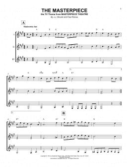 page one of The Masterpiece (Guitar Ensemble)