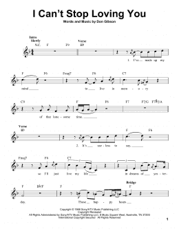 page one of I Can't Stop Loving You (Pro Vocal)