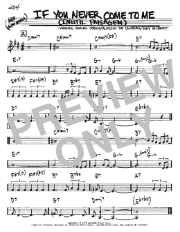 page one of If You Never Come To Me (Inutil Paisagem) (Real Book – Melody & Chords – Bb Instruments)