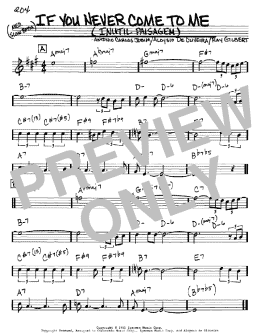 page one of If You Never Come To Me (Inutil Paisagem) (Real Book – Melody & Chords – Eb Instruments)