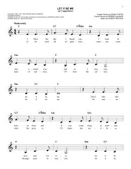 page one of Let It Be Me (Je T'appartiens) (Easy Lead Sheet / Fake Book)