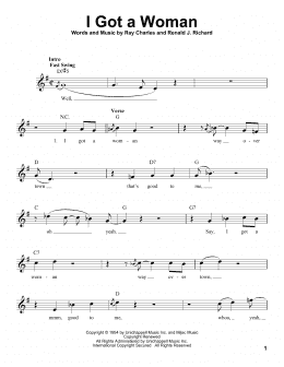 page one of I Got A Woman (Pro Vocal)