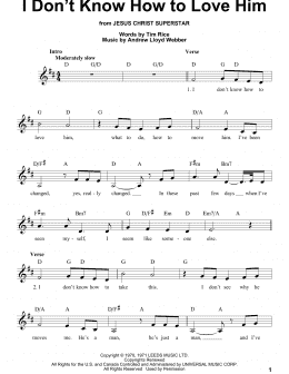 page one of I Don't Know How To Love Him (Pro Vocal)