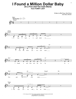 page one of I Found A Million Dollar Baby (In A Five And Ten Cent Store) (Pro Vocal)