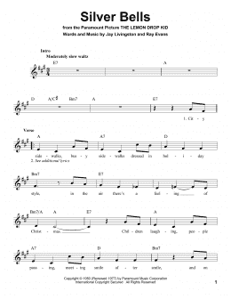 page one of Silver Bells (Pro Vocal)