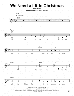 page one of We Need A Little Christmas (Pro Vocal)