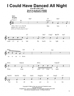 page one of I Could Have Danced All Night (Pro Vocal)
