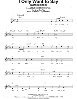 page one of I Only Want To Say (Gethsemane) (Pro Vocal)
