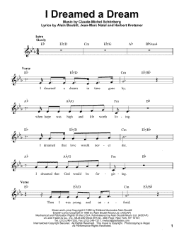 page one of I Dreamed A Dream (Pro Vocal)