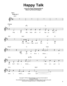 page one of Happy Talk (Pro Vocal)