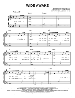 page one of Wide Awake (Easy Piano)