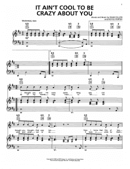 page one of It Ain't Cool To Be Crazy About You (Piano, Vocal & Guitar Chords (Right-Hand Melody))