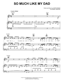 page one of So Much Like My Dad (Piano, Vocal & Guitar Chords (Right-Hand Melody))
