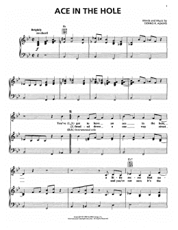 page one of Ace In The Hole (Piano, Vocal & Guitar Chords (Right-Hand Melody))