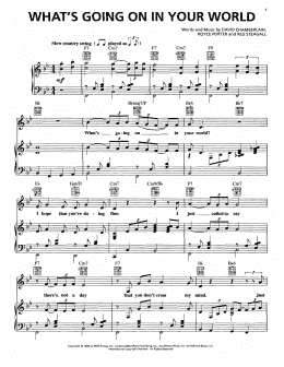 page one of What's Going On In Your World (Piano, Vocal & Guitar Chords (Right-Hand Melody))