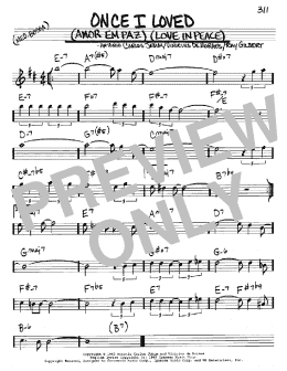 page one of Once I Loved (Amor Em Paz) (Love In Peace) (Real Book – Melody & Chords – Eb Instruments)