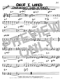 page one of Once I Loved (Amor Em Paz) (Love In Peace) (Real Book – Melody & Chords – Bb Instruments)
