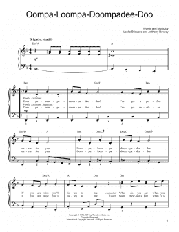 page one of Oompa-Loompa-Doompadee-Doo (Easy Piano)