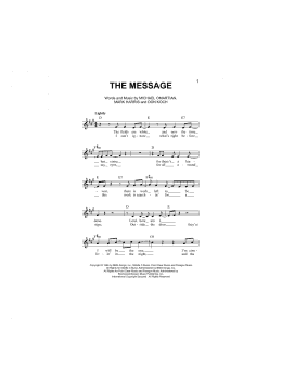 page one of The Message (Lead Sheet / Fake Book)