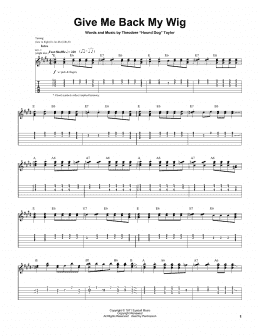 page one of Give Me Back My Wig (Guitar Tab)