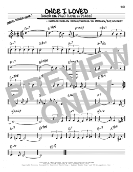 page one of Once I Loved (Amor Em Paz) (Love In Peace) (Real Book – Melody & Chords – C Instruments)