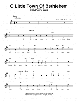 page one of O Little Town Of Bethlehem (Pro Vocal)