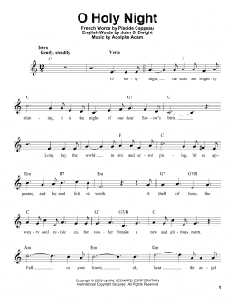 page one of O Holy Night (Pro Vocal)
