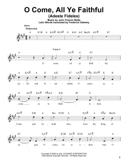 page one of O Come, All Ye Faithful (Pro Vocal)