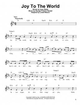 page one of Joy To The World (Pro Vocal)