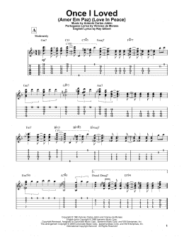 page one of Once I Loved (Amor Em Paz) (Love In Peace) (Guitar Tab)