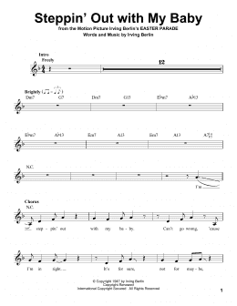 page one of Steppin' Out With My Baby (Pro Vocal)