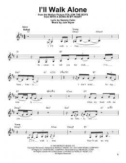 page one of I'll Walk Alone (from With A Song In My Heart) (Pro Vocal)