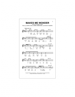 page one of Makes Me Wonder (Lead Sheet / Fake Book)