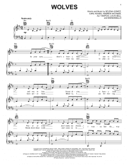 page one of Wolves (Piano, Vocal & Guitar Chords (Right-Hand Melody))
