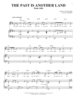 page one of The Past Is Another Land (from Aida) (Piano & Vocal)