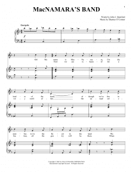 page one of MacNamara's Band (Piano & Vocal)