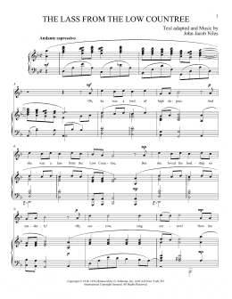 page one of The Lass From The Low Countree (Piano & Vocal)