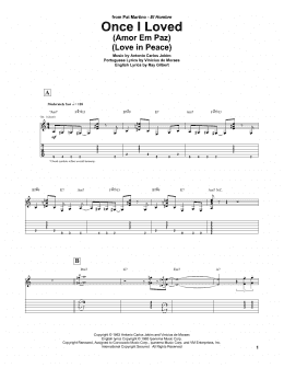 page one of Once I Loved (Amor Em Paz) (Love In Peace) (Guitar Tab)